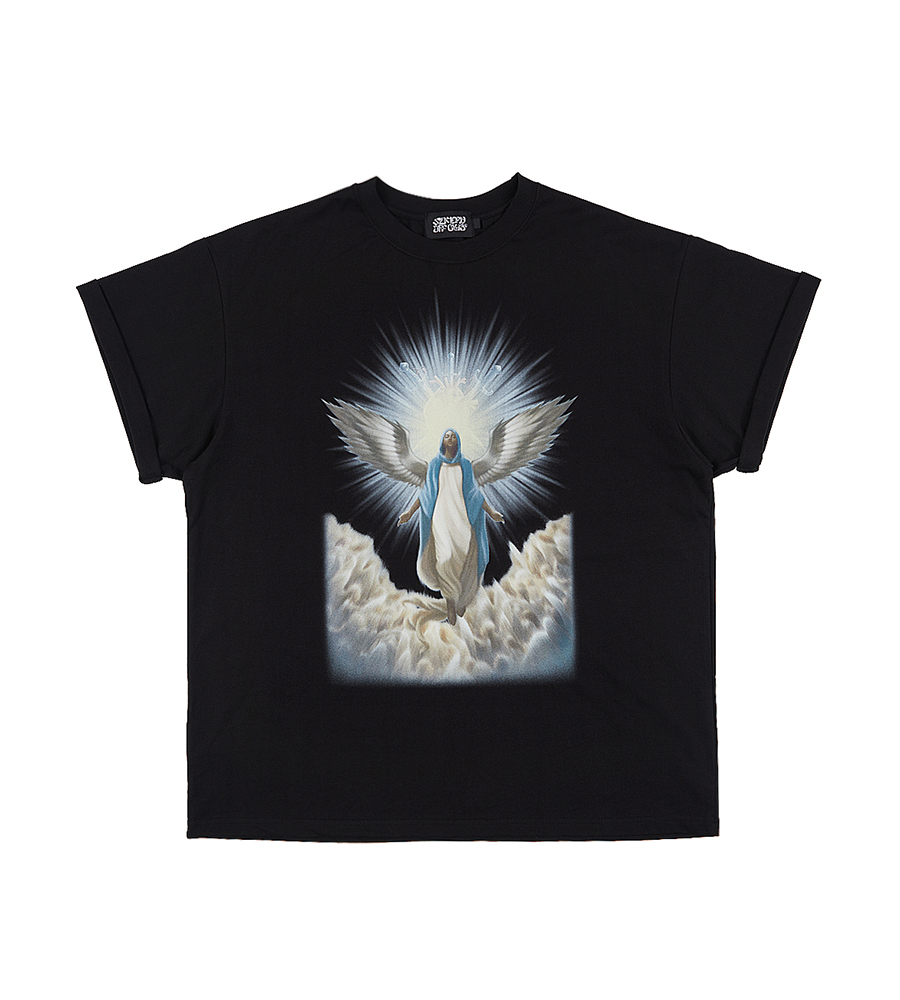 &#039;APOSTLE OF GOD&#039; Oversized T-shirt - Black