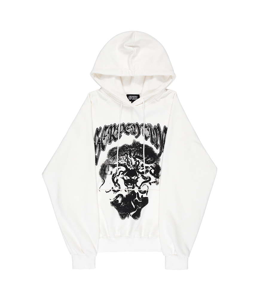 Serpentine Grace Heavy Terry Hoodie - Off White